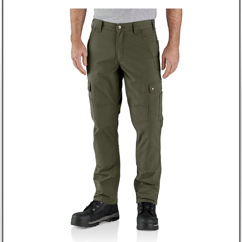 CARHARTT Men’s Cargo Style Rip Stop Work Utility Pants Olive Size 38 X 32 EUC